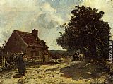 Johan Barthold Jongkind Canvas Paintings - In the Vicinity of Nevers